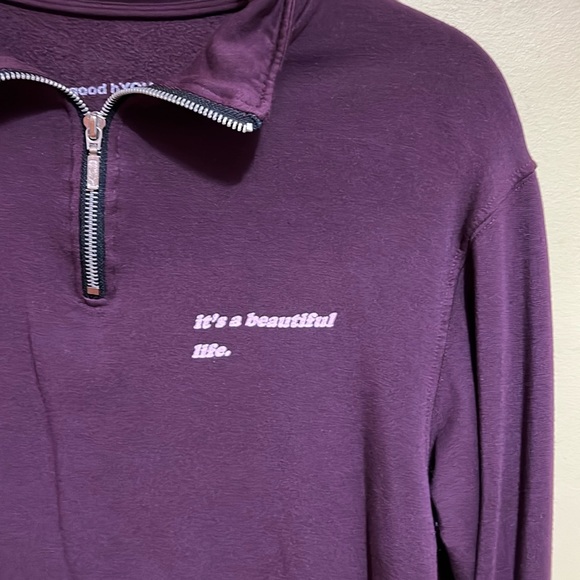 NWT good hYOUman It's a Beautiful Life Sweatshirt - Burgundy - XS - Picture 5 of 7